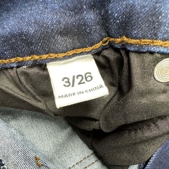 ENJEAN High Rise Classic & Distressed Bootcut Jeans Dark 26 - Picture 11 of 12